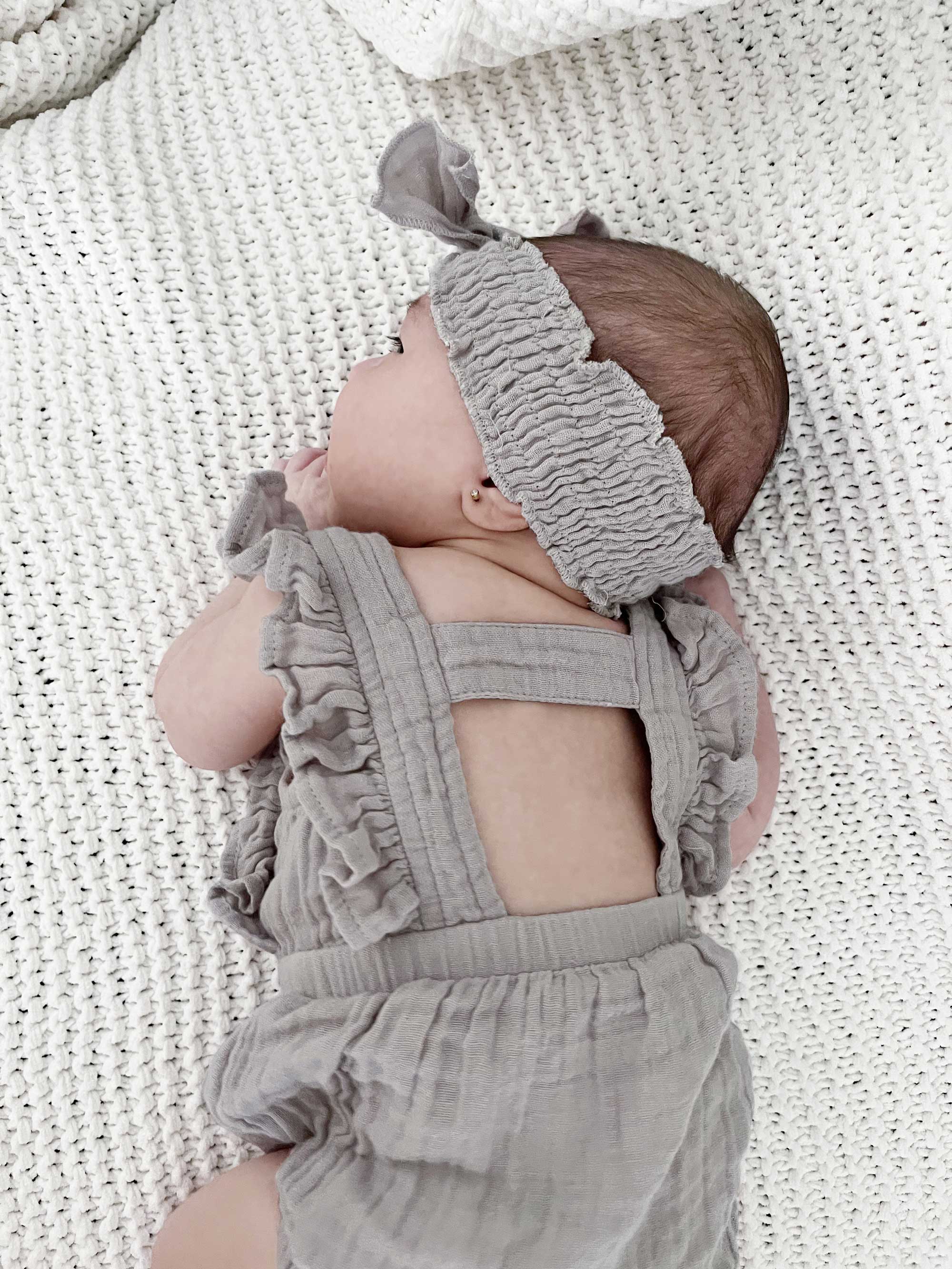 L'ovedbaby Organic Muslin Ruffle Bodysuit - Cloud
