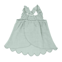 L'ovedbaby Organic Muslin Tunic Top & Bloomer Bottom Set - Green Tea