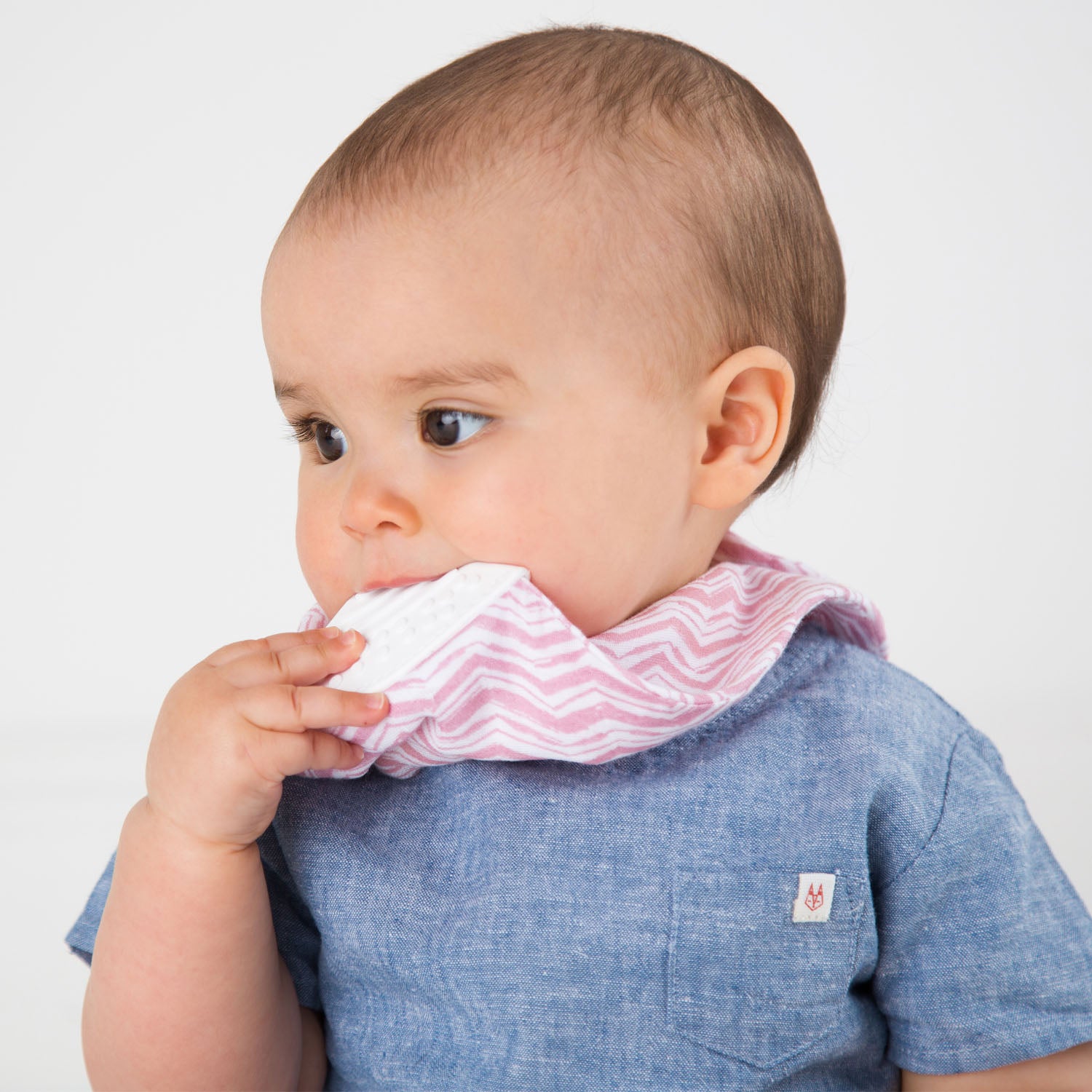 Cheeky Chompers Organic Muslin Neckerchew Rosy Days