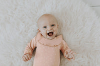 L'ovedbaby Organic Ruffle Bodysuit - Rosewater Dots