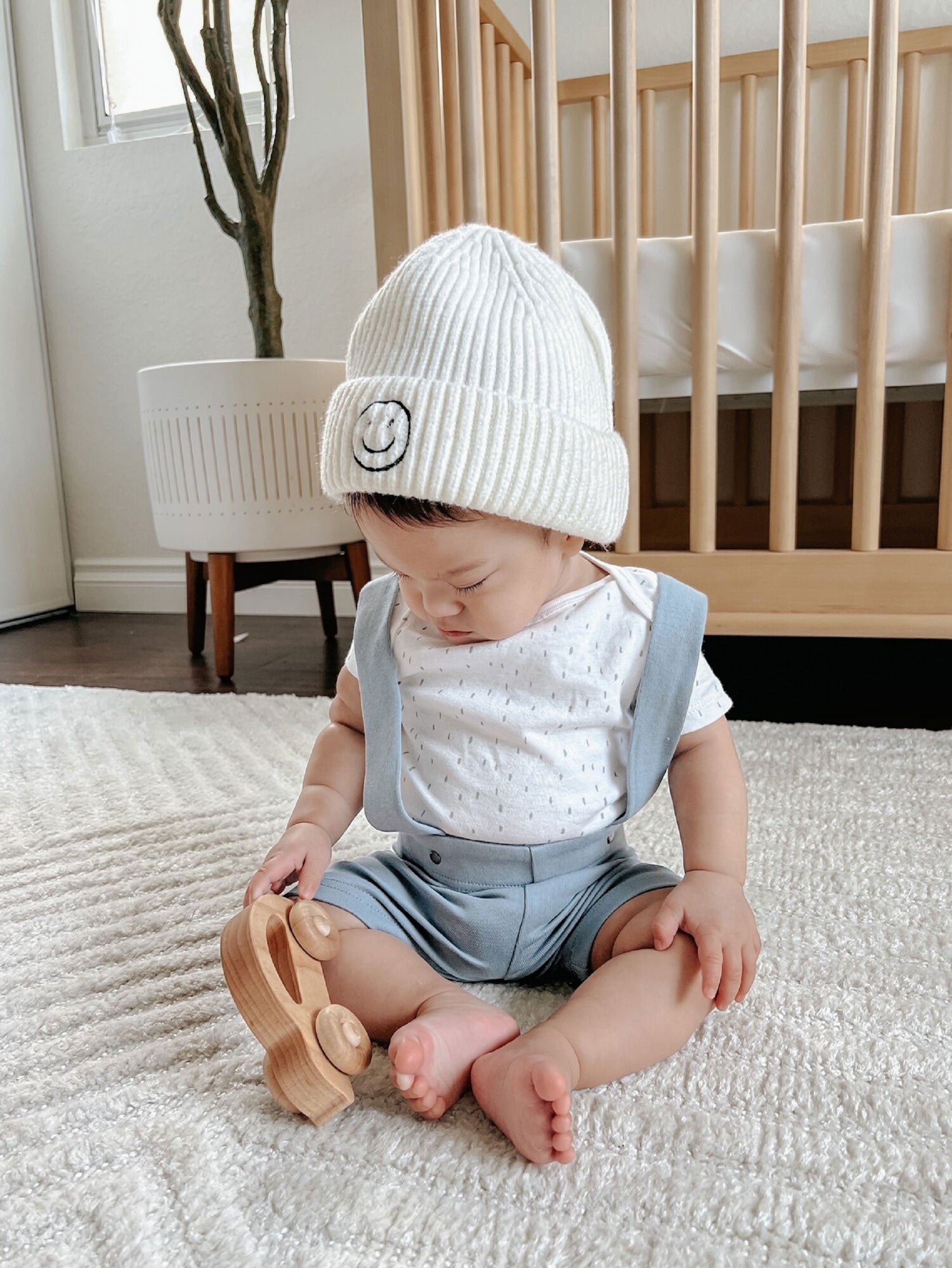 L'ovedbaby Organic Suspender Shorts - Pool
