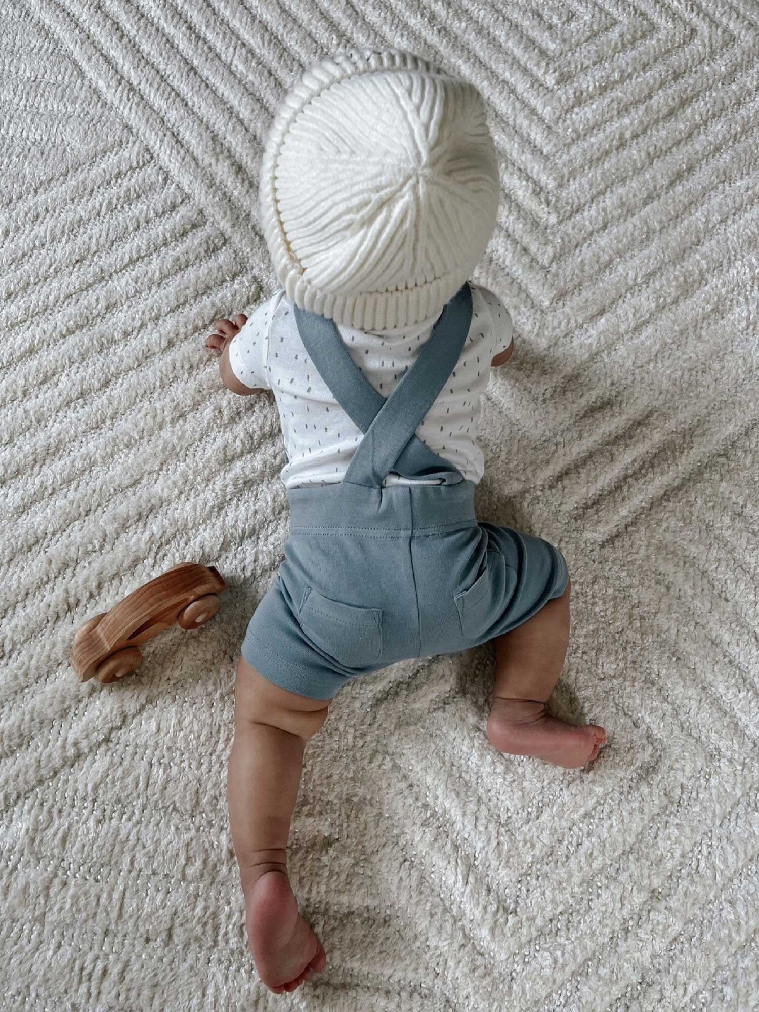 L'ovedbaby Organic Suspender Shorts - Pool