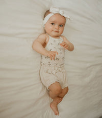 L'ovedbaby Organic Criss-Cross Bodysuit - Stone Flower