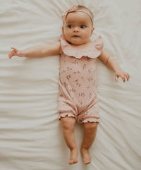 L'ovedbaby Organic Bubble Romper - Blossom Flower