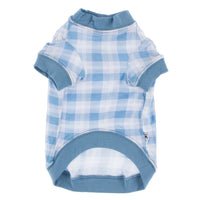Kickee Pants Dog Tee Blue Moon Holiday Plaid
