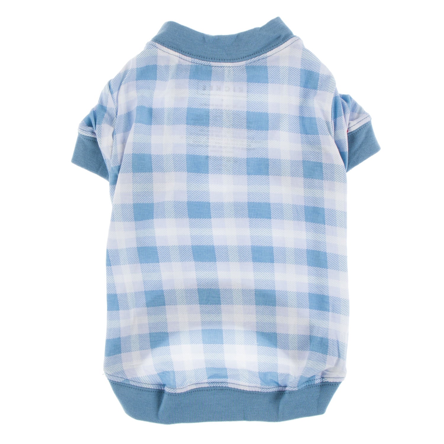 Kickee Pants Dog Tee Blue Moon Holiday Plaid