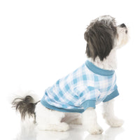 Kickee Pants Dog Tee Blue Moon Holiday Plaid
