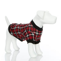 Kickee Pants Dog Tee Crimson Holiday Plaid