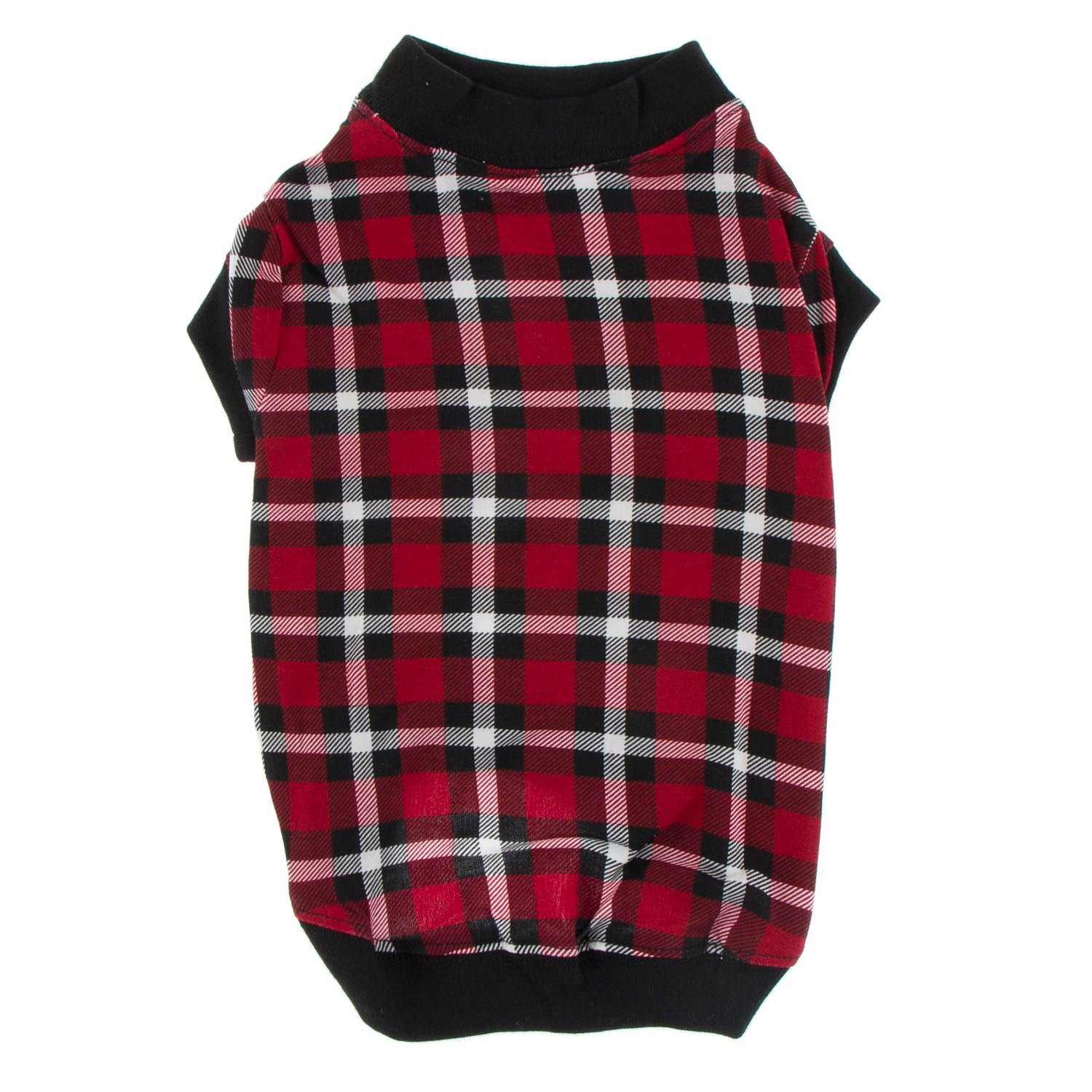Kickee Pants Dog Tee Crimson Holiday Plaid