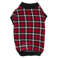 Kickee Pants Dog Tee Crimson Holiday Plaid