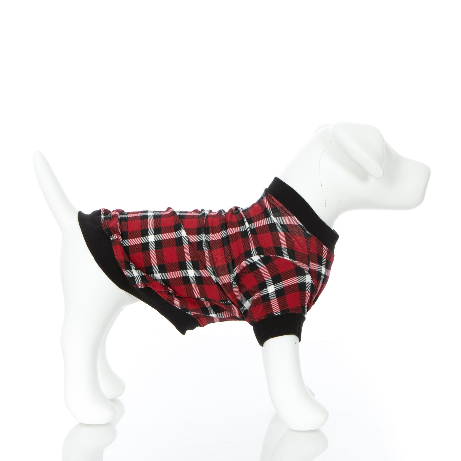 Kickee Pants Dog Tee Crimson Holiday Plaid