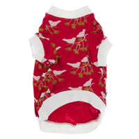 Kickee Pants Dog Tee - Crimson Kissing Birds