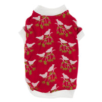 Kickee Pants Dog Tee - Crimson Kissing Birds