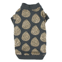 Kickee Pants Dog Tee Pewter Pinecones