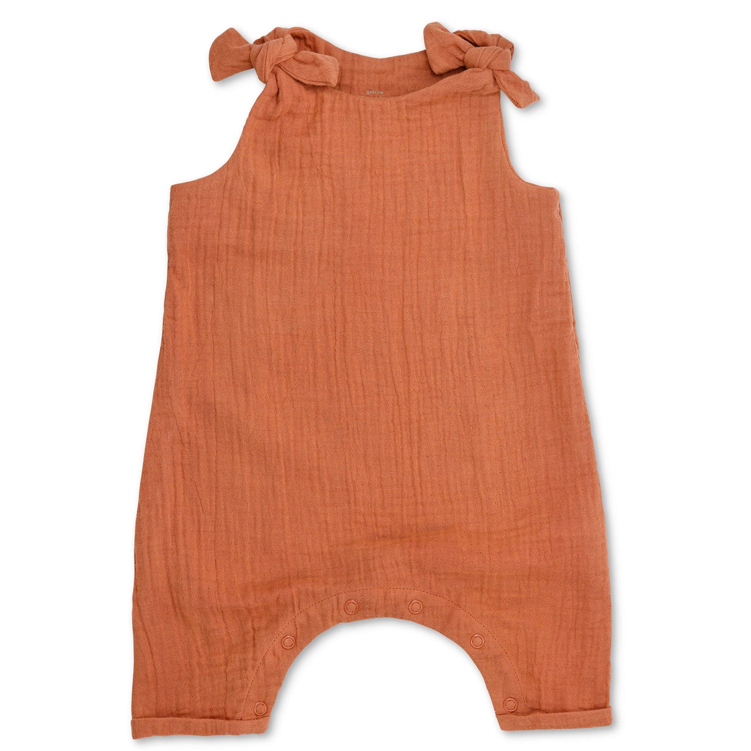 Apple Park Organic Muslin Overall - Rust