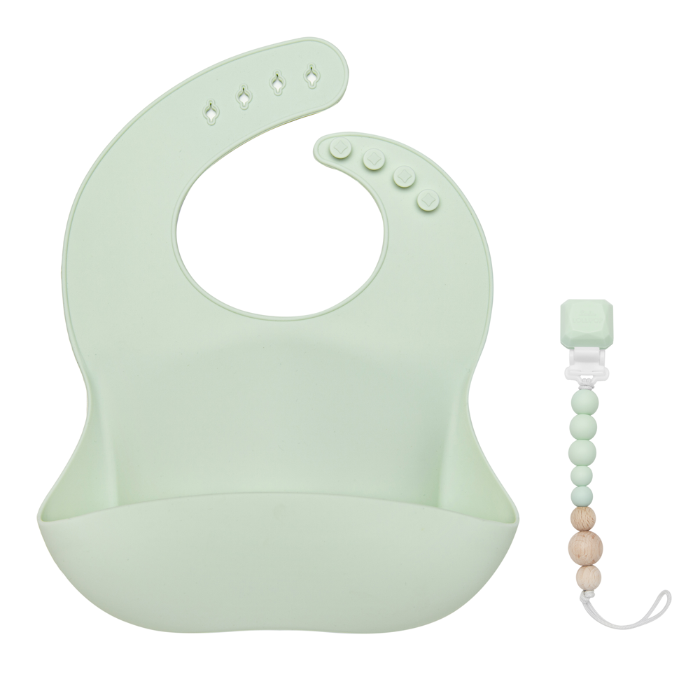 Loulou Lollipop Silicone Bib - Mint