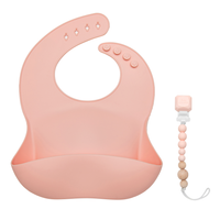 Loulou Lollipop Silicone Bib - Pink Quartz