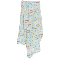 Loulou Lollipop Bamboo Muslin Swaddle Blanket - Breakfast Blue