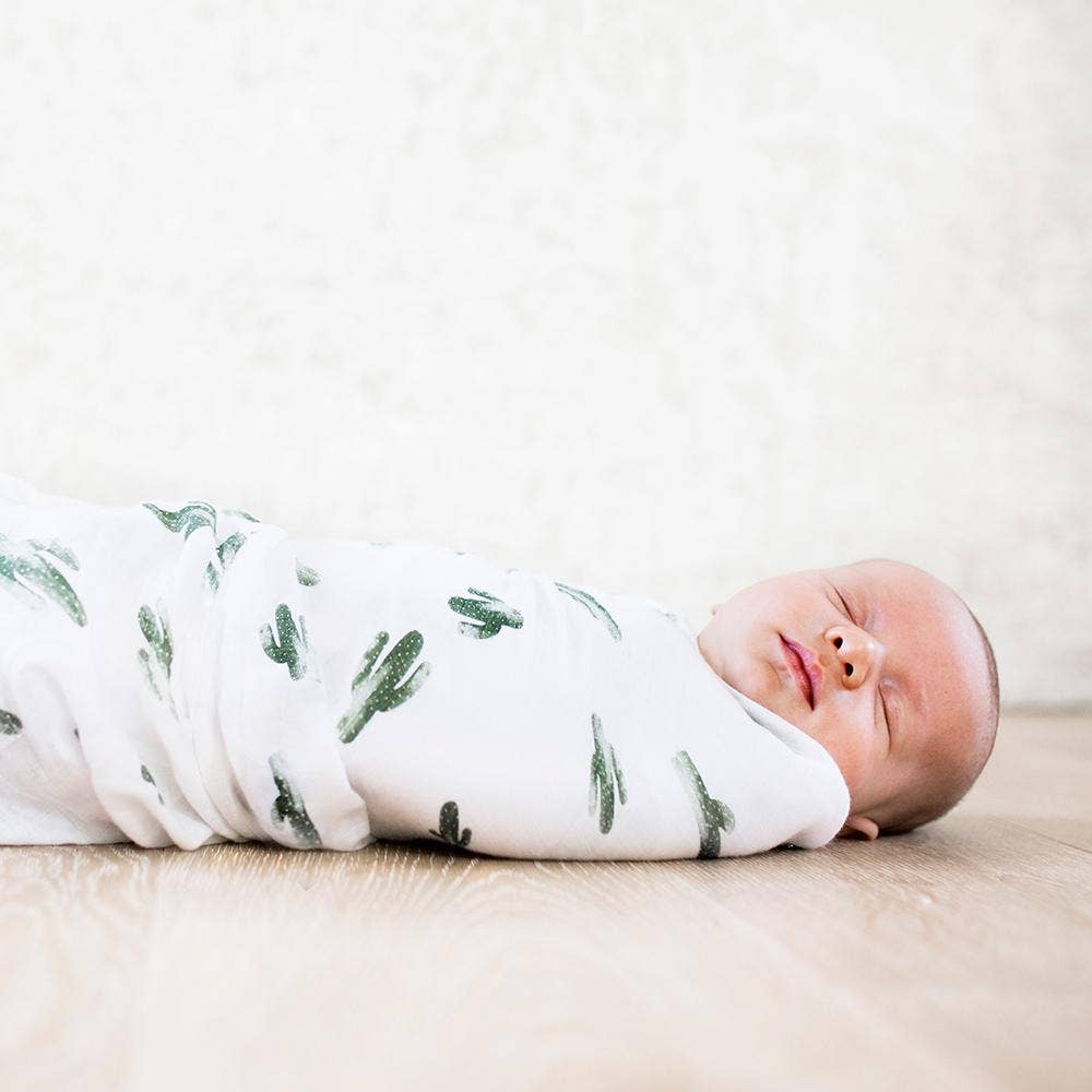 Bebe Au Lait Oh-So-Soft Muslin Swaddle Blanket - Saguaro