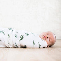 Bebe Au Lait Oh-So-Soft Muslin Swaddle Blanket - Saguaro