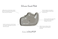 Loulou Lollipop Silicone Suction Snack Plate - Rhino