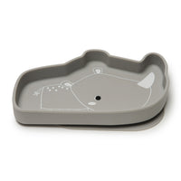 Loulou Lollipop Silicone Suction Snack Plate - Rhino