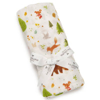 Loulou Lollipop Bamboo Muslin Swaddle Blanket Forest Friends
