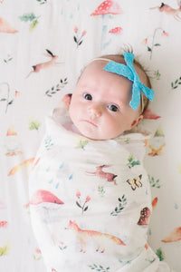 Loulou Lollipop Bamboo Muslin Swaddle Blanket Woodland Gnome