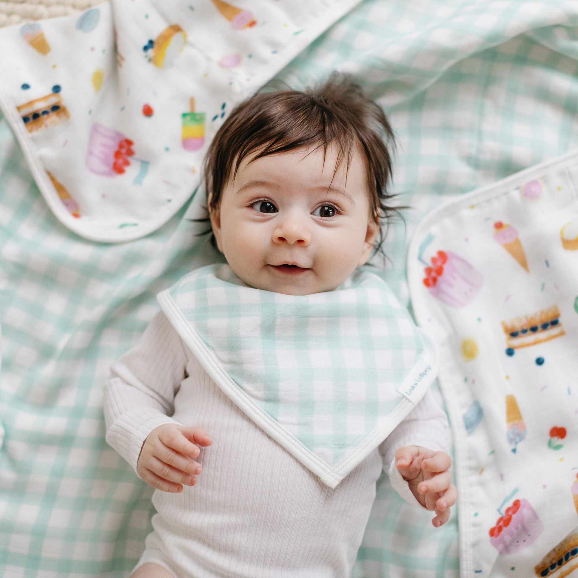 Loulou Lollipop Muslin Bandana Bib Set - Sweet Treats