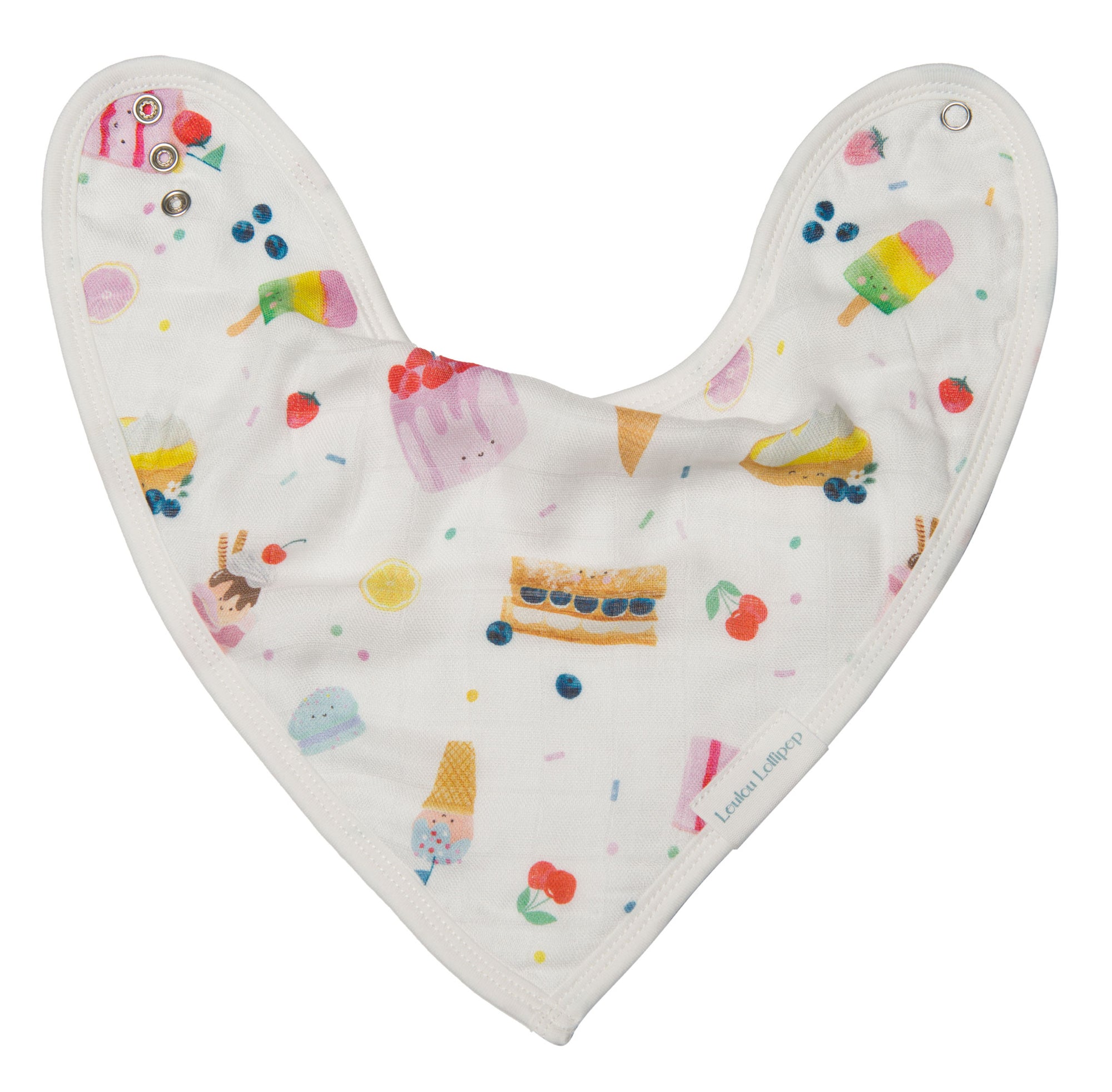 Loulou Lollipop Muslin Bandana Bib Set - Sweet Treats