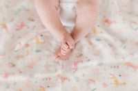 Loulou Lollipop Bamboo Muslin Fitted Crib Sheet - Unicorn Dream