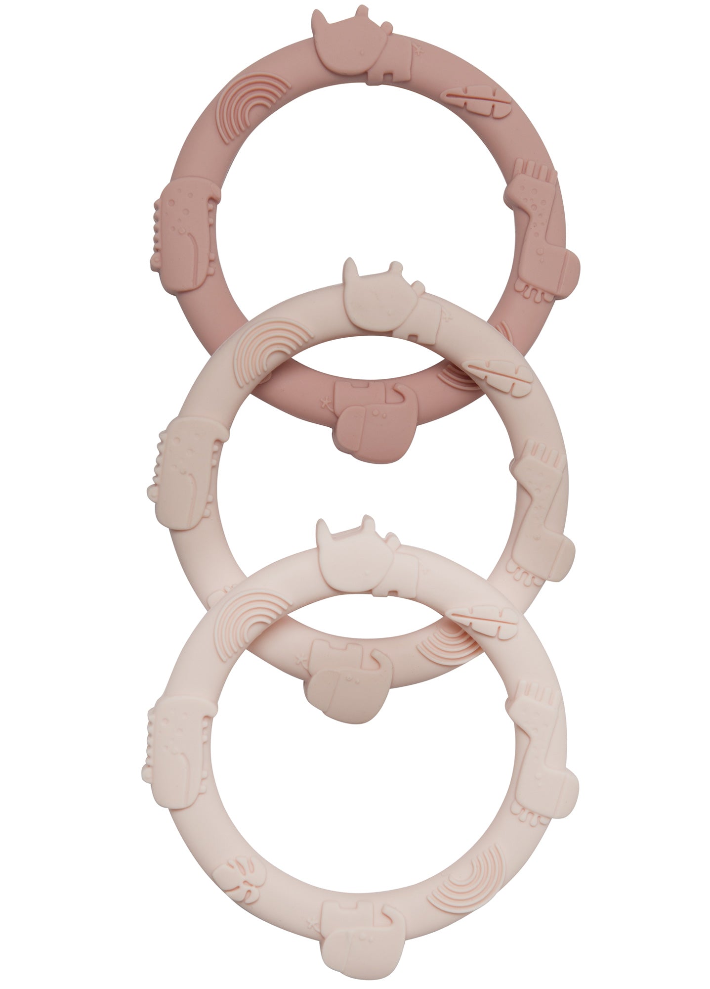 Loulou Lollipop Wild Teething Ring Set - Pink