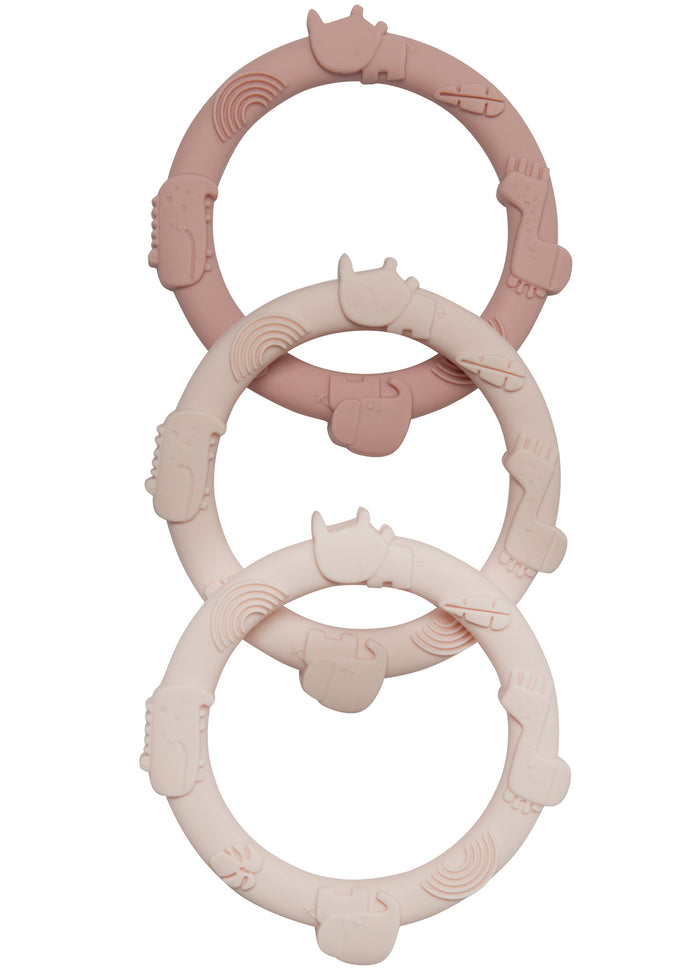 Loulou Lollipop Wild Teething Ring Set - Pink