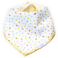 Logan + Lenora Aqua Dots Organic Neckerchief Bib