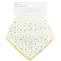 Logan + Lenora Aqua Dots Organic Neckerchief Bib