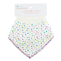Logan + Lenora Orchid Dots Organic Neckerchief Bib