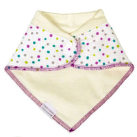 Logan + Lenora Orchid Dots Organic Neckerchief Bib