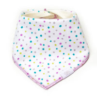 Logan + Lenora Orchid Dots Organic Neckerchief Bib