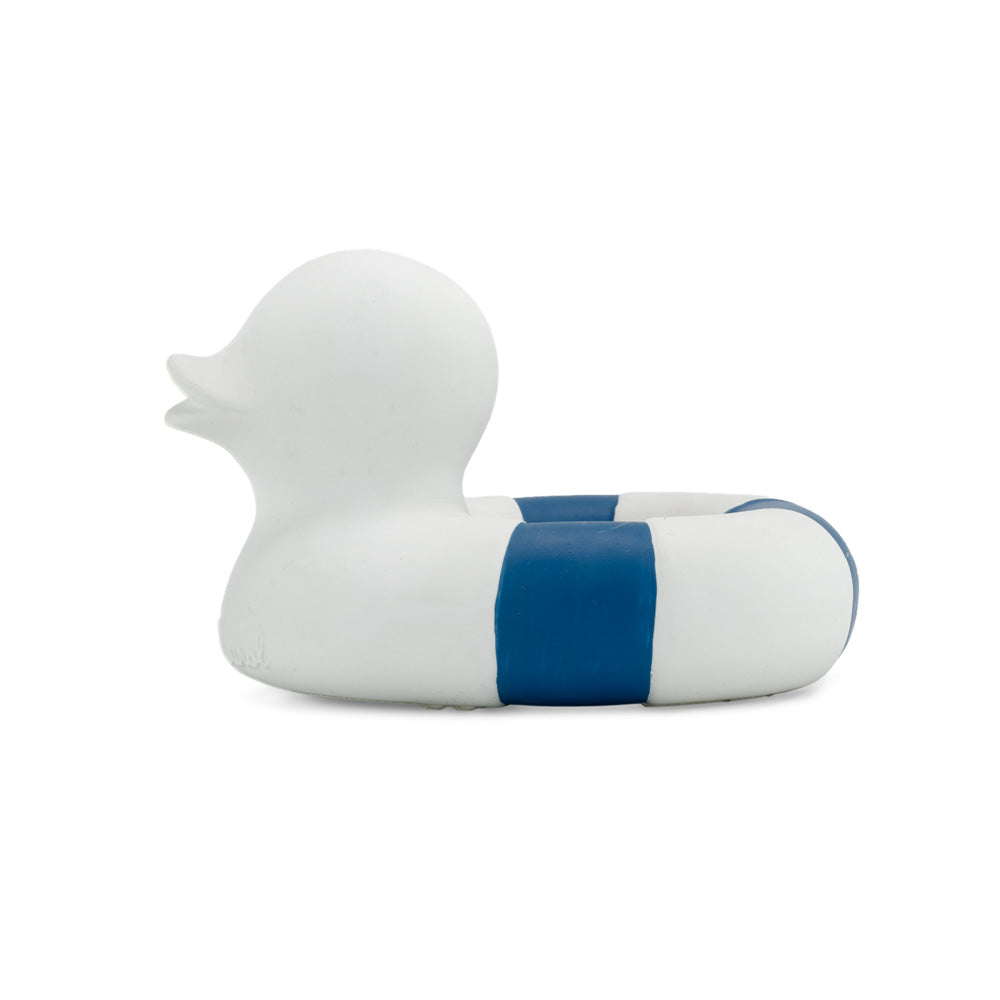 Oli & Carol Natural Rubber Bath Toy - Flo the Floatie White