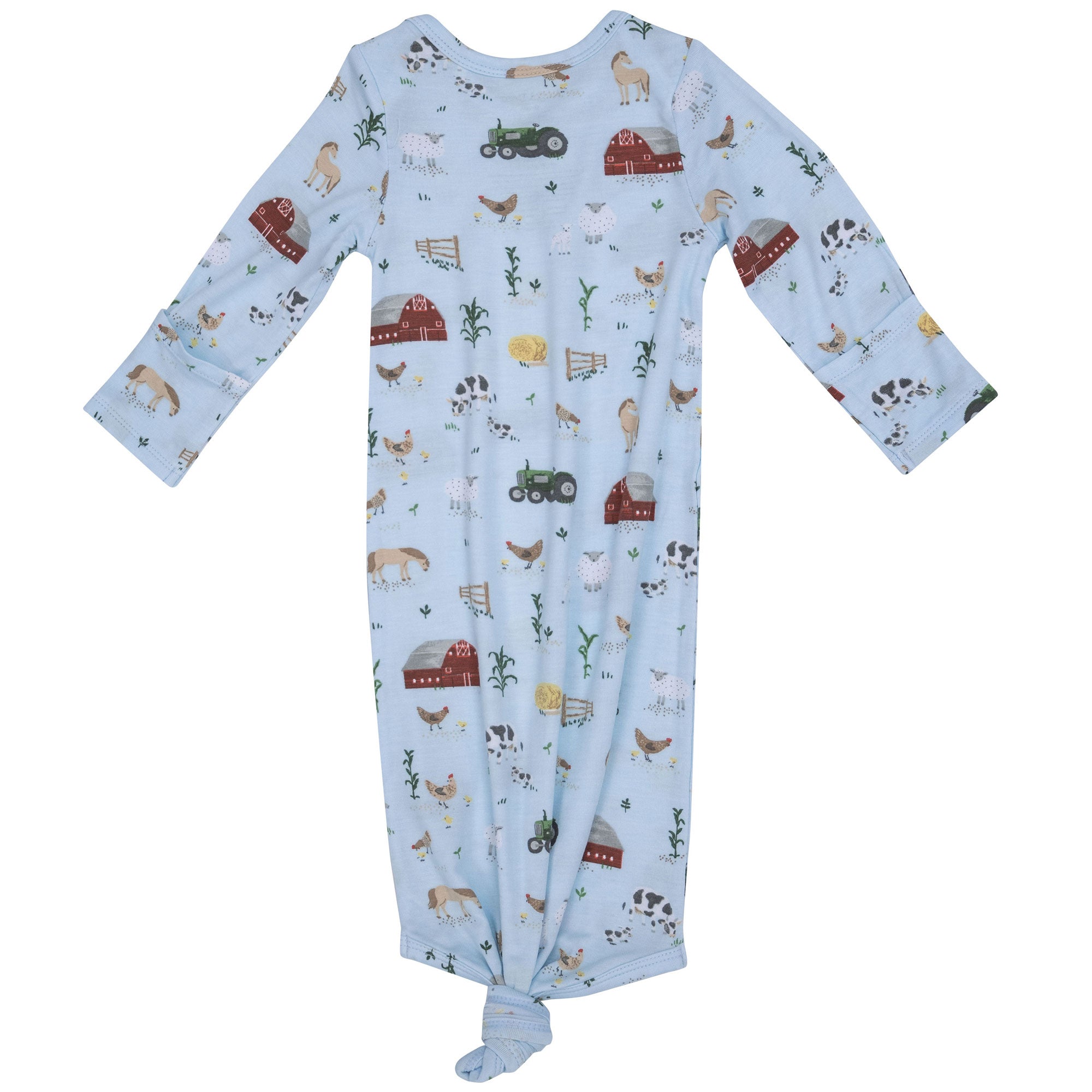 Angel Dear Bamboo Knotted Gown - Big Red Barn Blue
