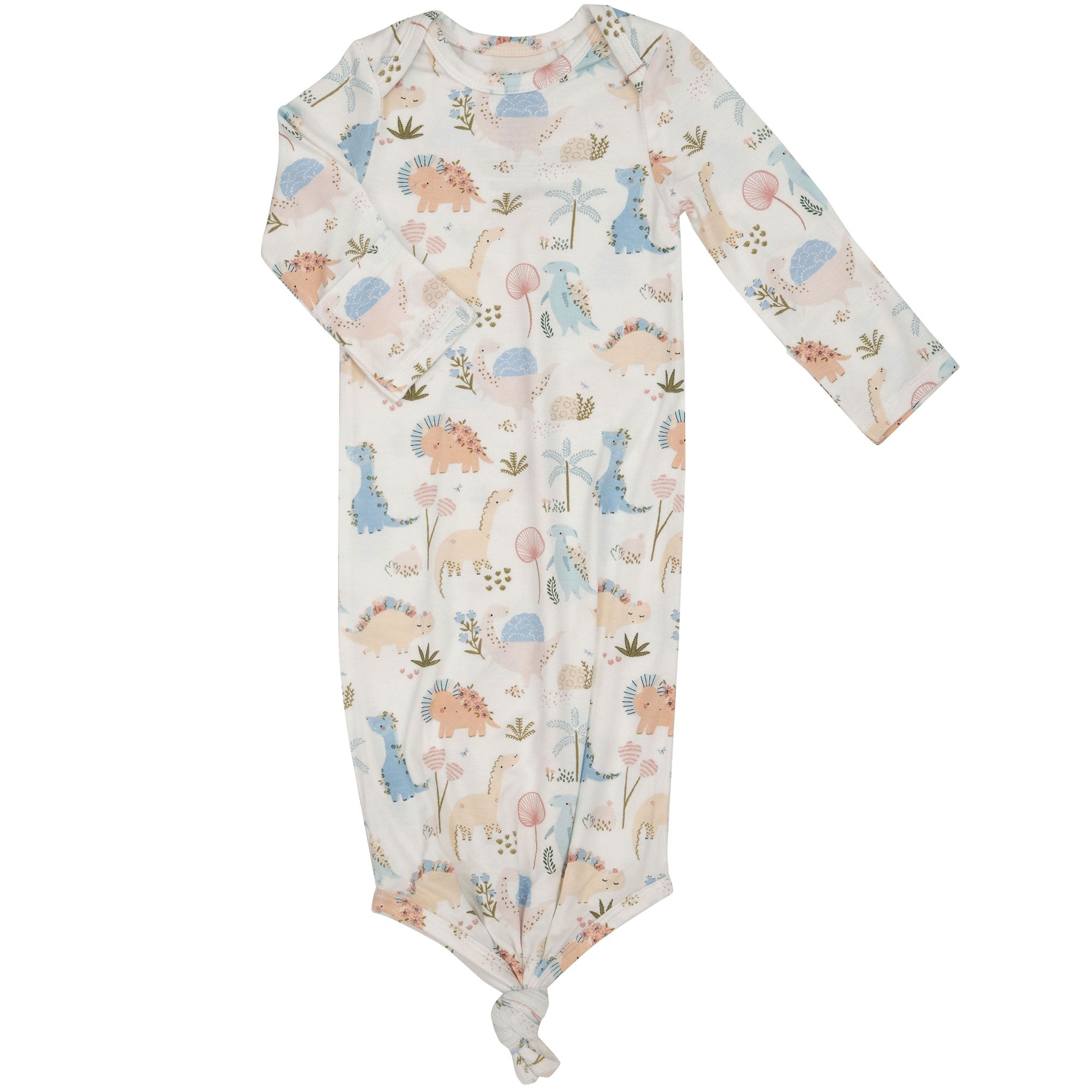 Angel Dear Bamboo Knotted Gown - Soft Dinos