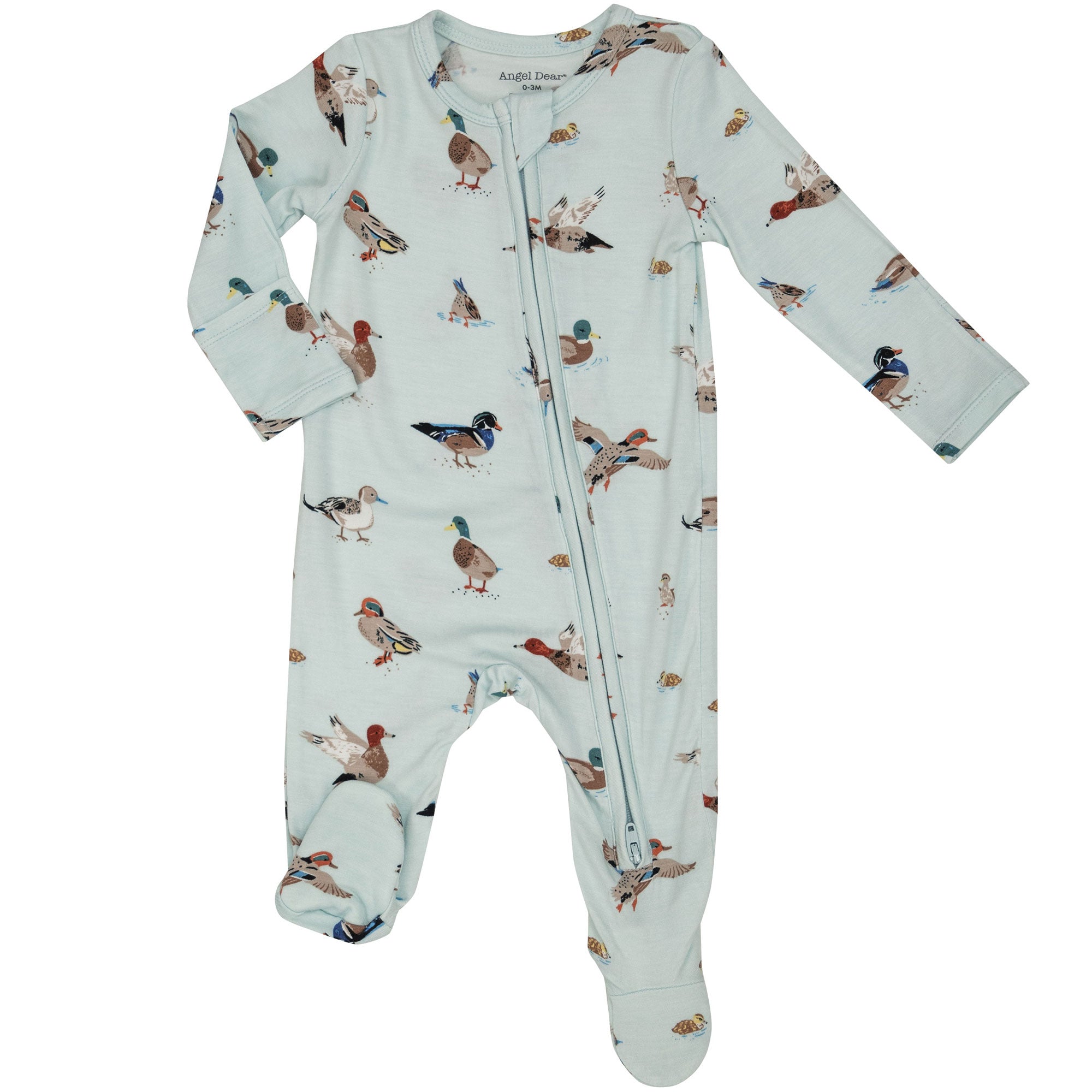 Angel Dear Bamboo Zipper Footie - Ducks