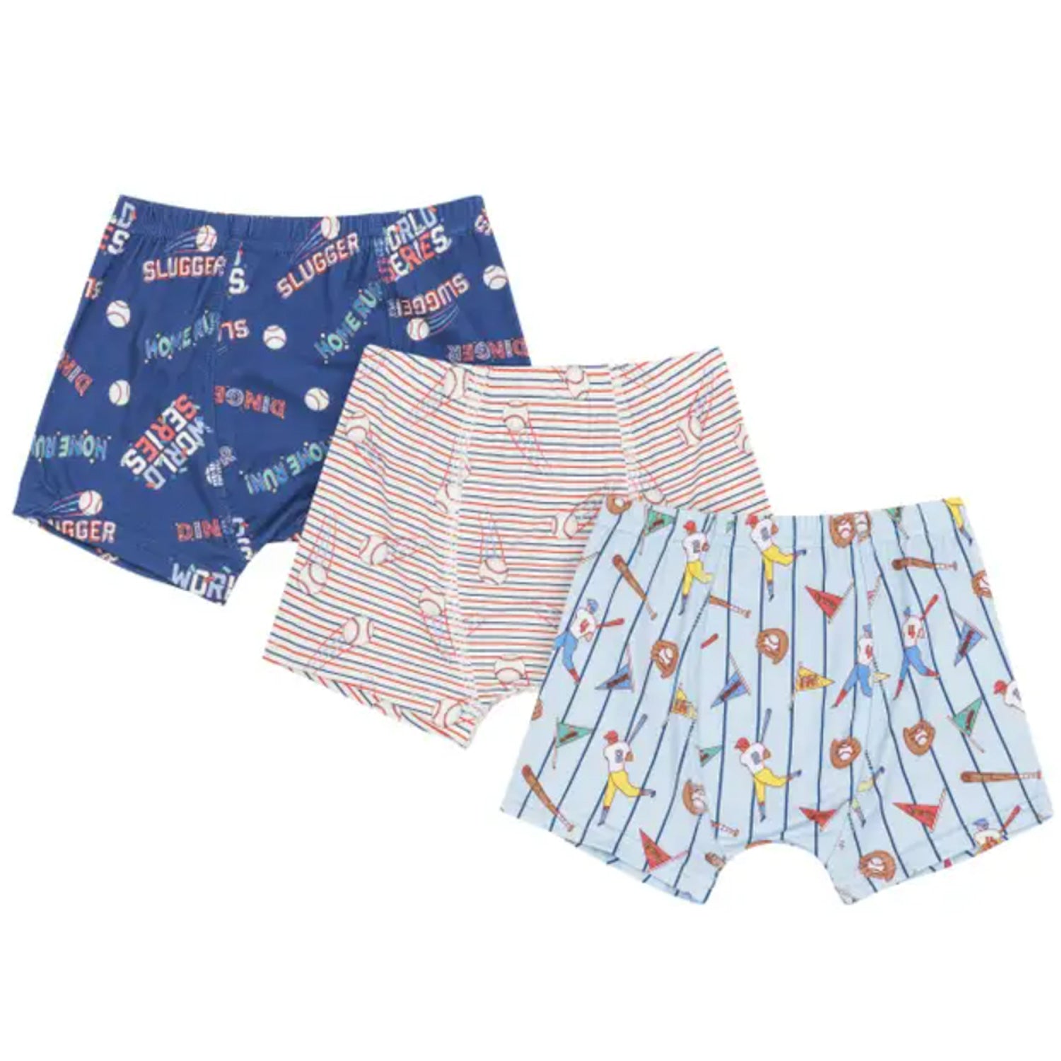 Macaron + Me Bamboo Boys Boxer Briefs Set - Batter Up