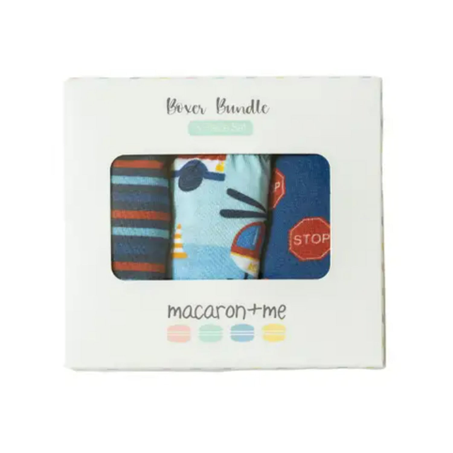 Macaron + Me Bamboo Boys Boxer Briefs Set - Rescue