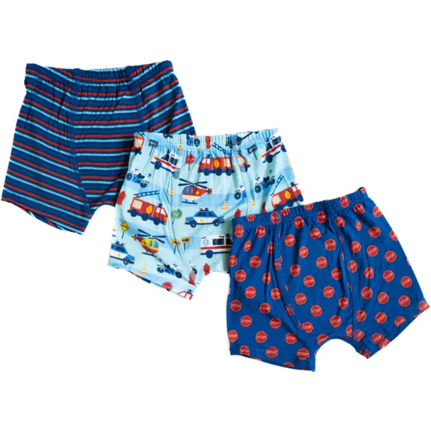 Macaron + Me Bamboo Boys Boxer Briefs Set - Rescue