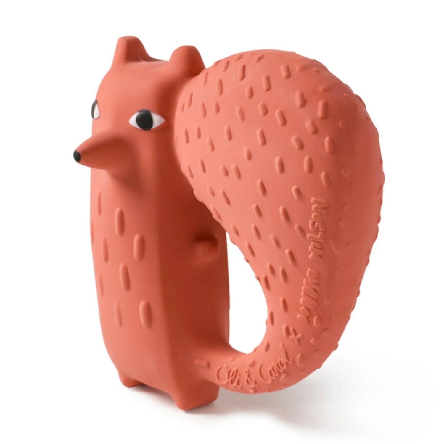 Oli & Carol Cyril Squirrel Fox Natural Rubber Teether and Bath Toy