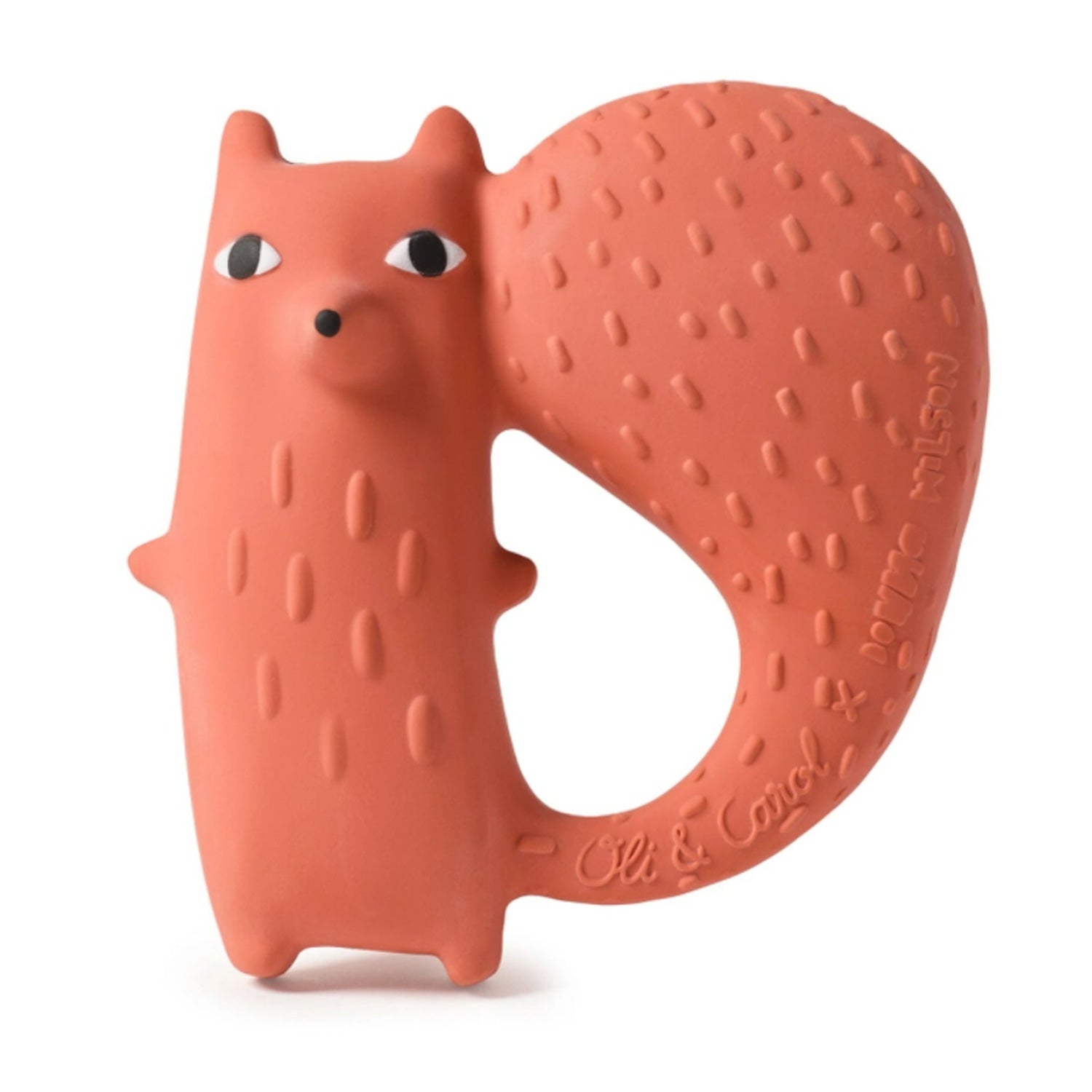 Oli & Carol Cyril Squirrel Fox Natural Rubber Teether and Bath Toy