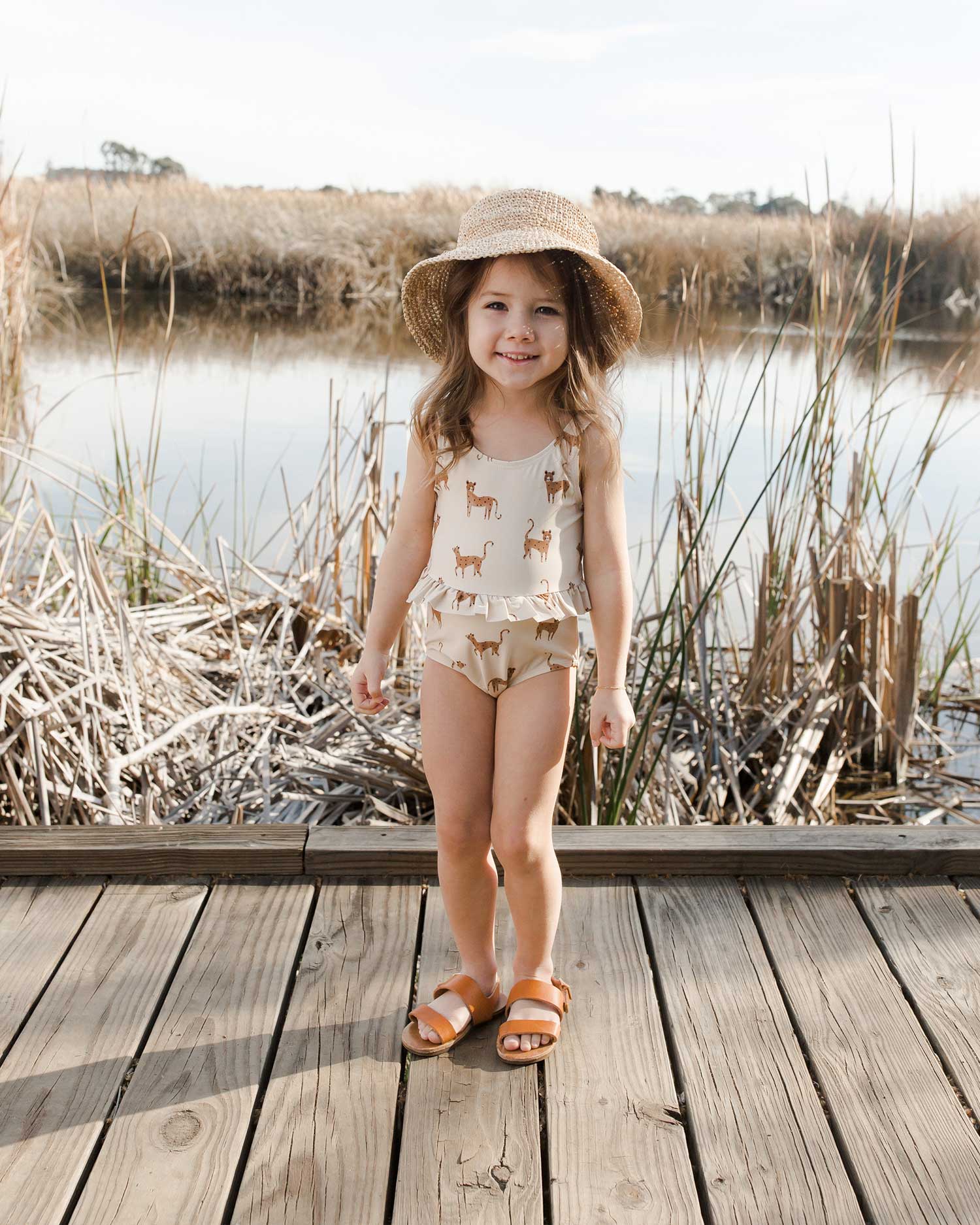 Rylee + Cru Skirted One-Piece - Leopard