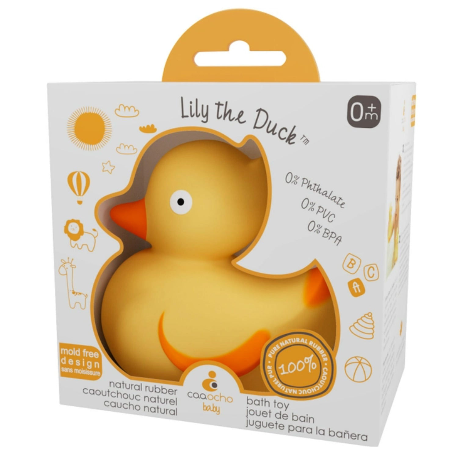 CaaOcho Pure Natural Rubber Lily the Duck Bath Toy