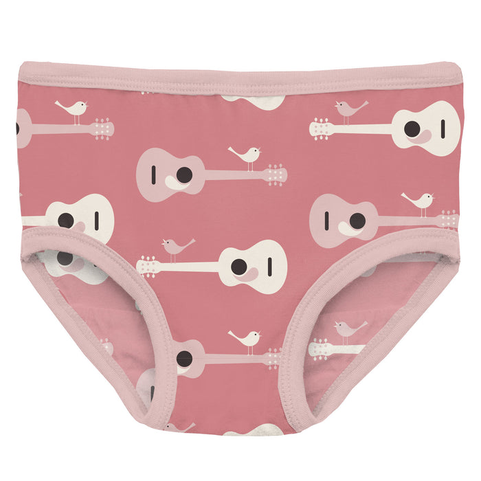 Kickee Pants Bamboo Girls Underwear Set - Desert Rose Guitar Birds